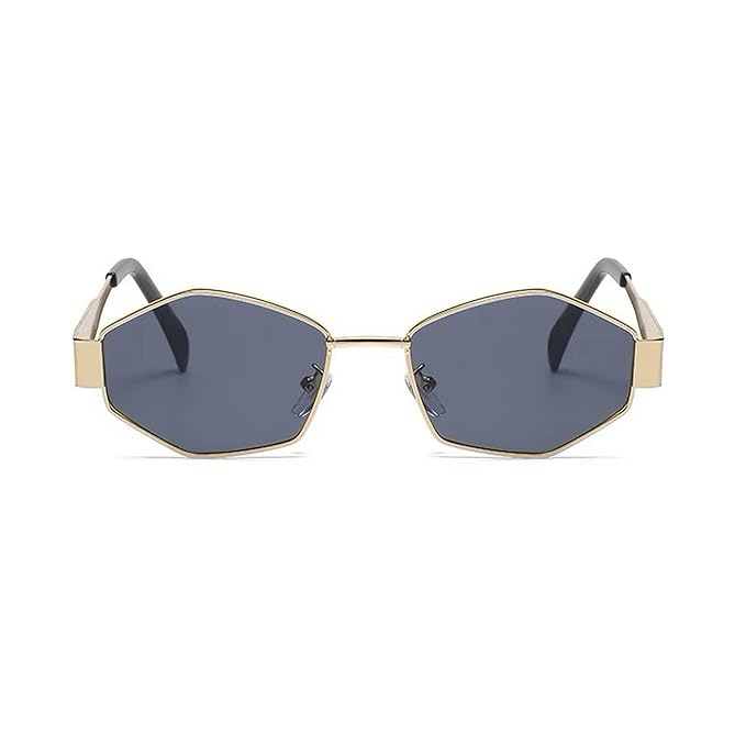 Retro Hexagon Sunglasses for Women and Men | Trendy, Stylish, & Durable Metal Frame Vintage 90s Sunglasses With UV 400 Protection Lenses