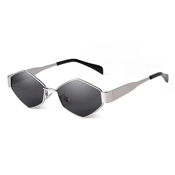Retro Hexagon Sunglasses for Women and Men | Trendy, Stylish, & Durable Metal Frame Vintage 90s Sunglasses With UV 400 Protection Lenses