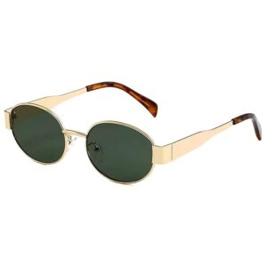 BMS Fashionable Retro Oval Sunglasses for Women & Men | Trendy, Stylish & Classic 90s-Inspired Design | UV400 Protection & Durable Metal Frame