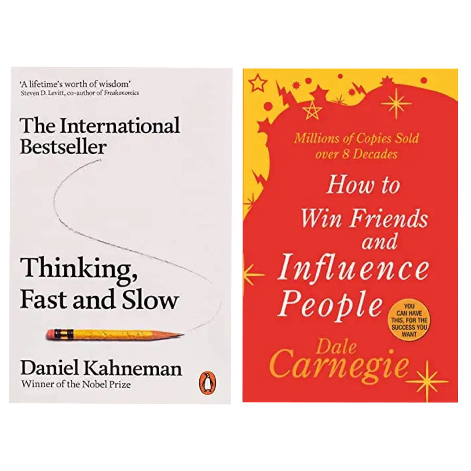 Thinking Fast and Slow & How to Win Friends and Influence People (Pack Of 2 )